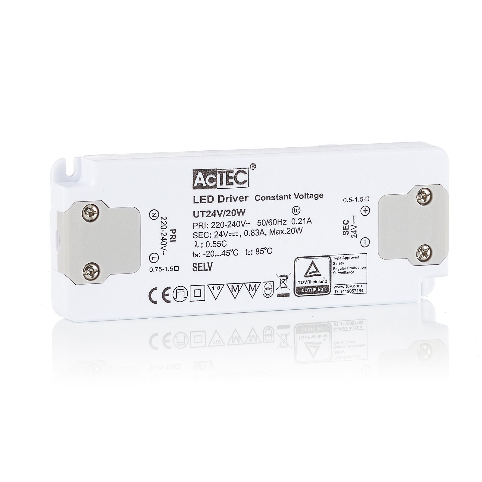 AcTEC Slim transformador LED CV 24V, 20W