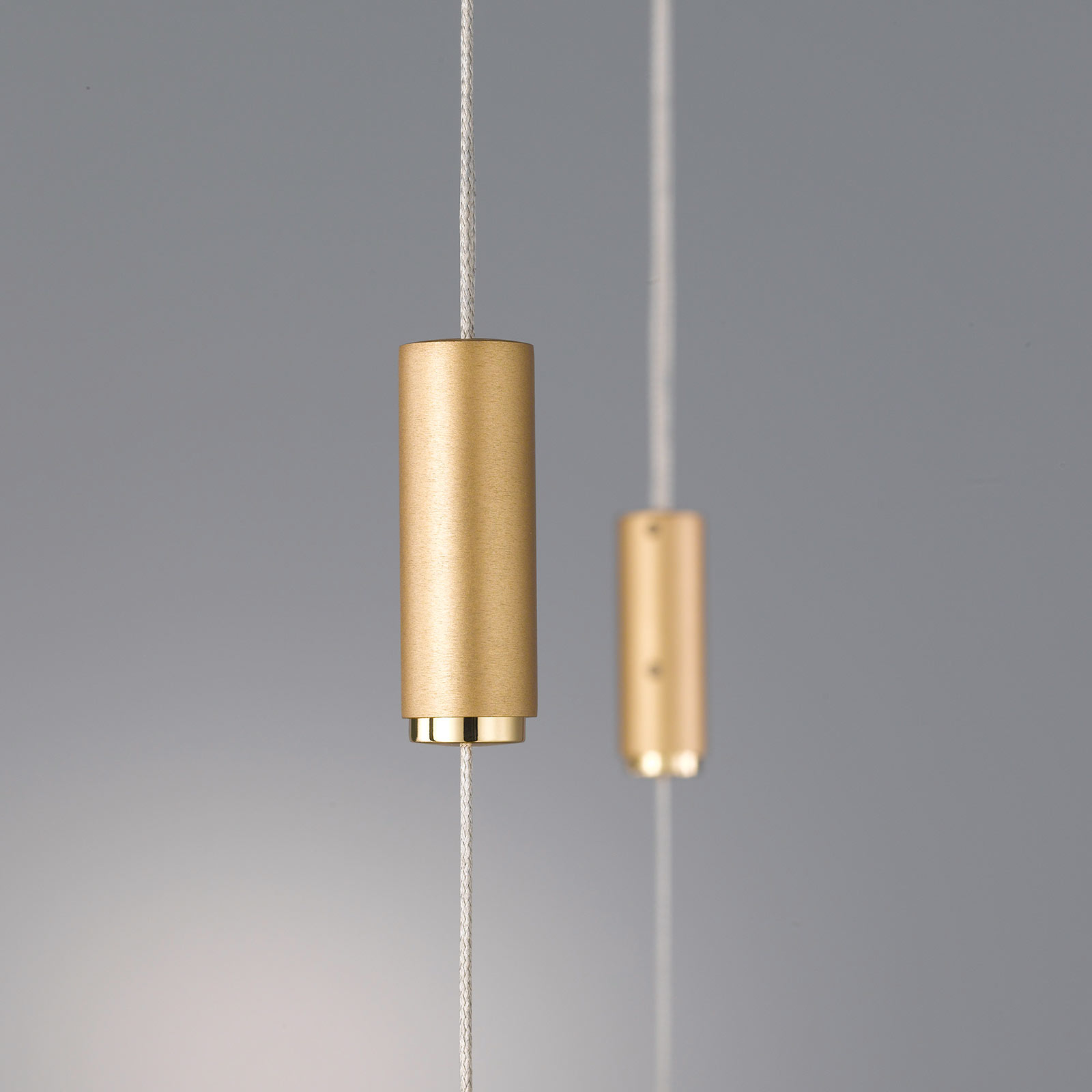 Lucande Tolu lampa wisząca LED, mosiądz, 139 cm