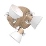 Plafondspot Gearwood, 3-lamps, rond, wit