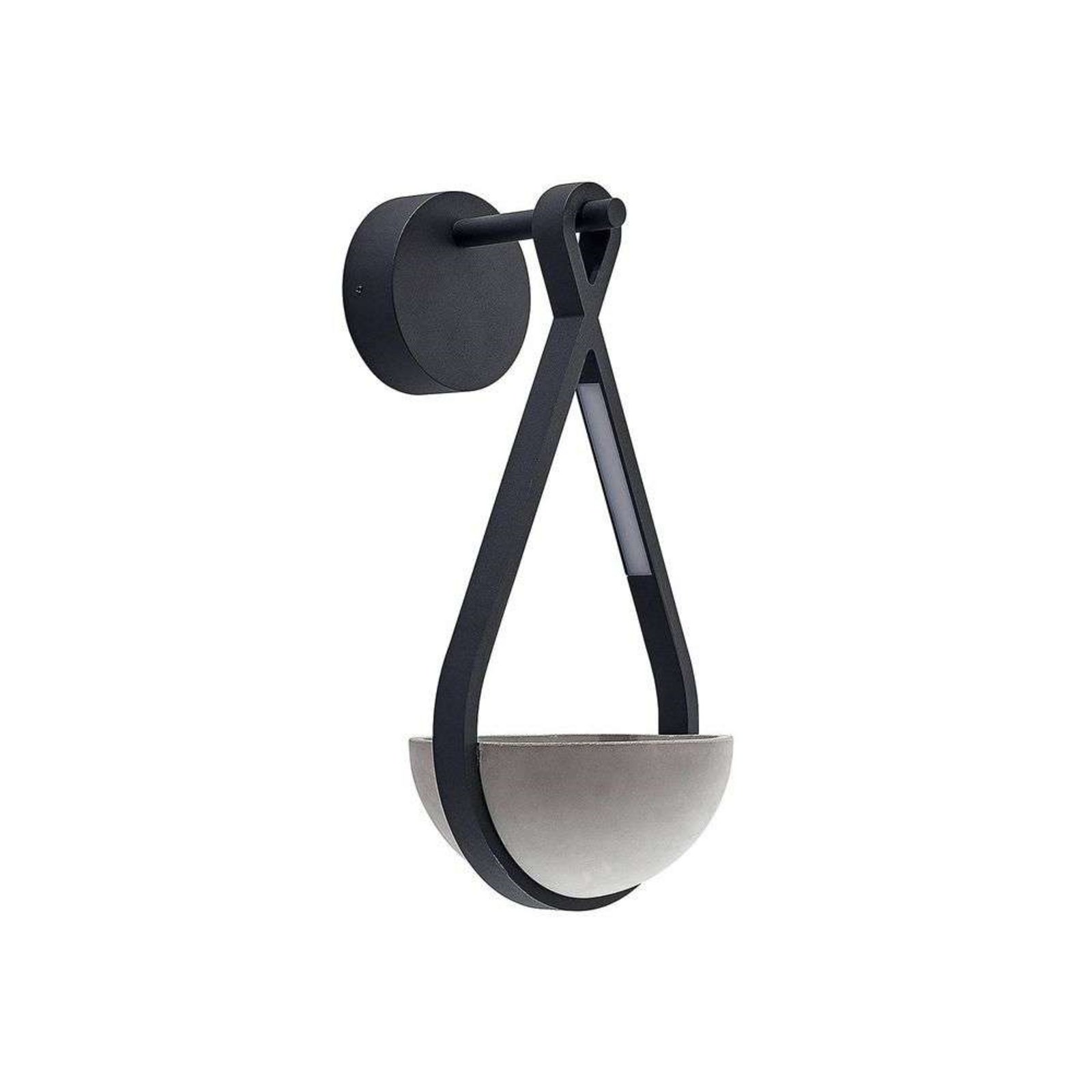 Florka Outdoor Wall Lamp IP54 Dark Grey - Lucande