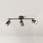 Vano LED-takspot svart, 3 lyskilder lang