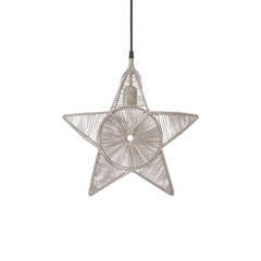 PR Home Regina estrella decora metal hilo beige