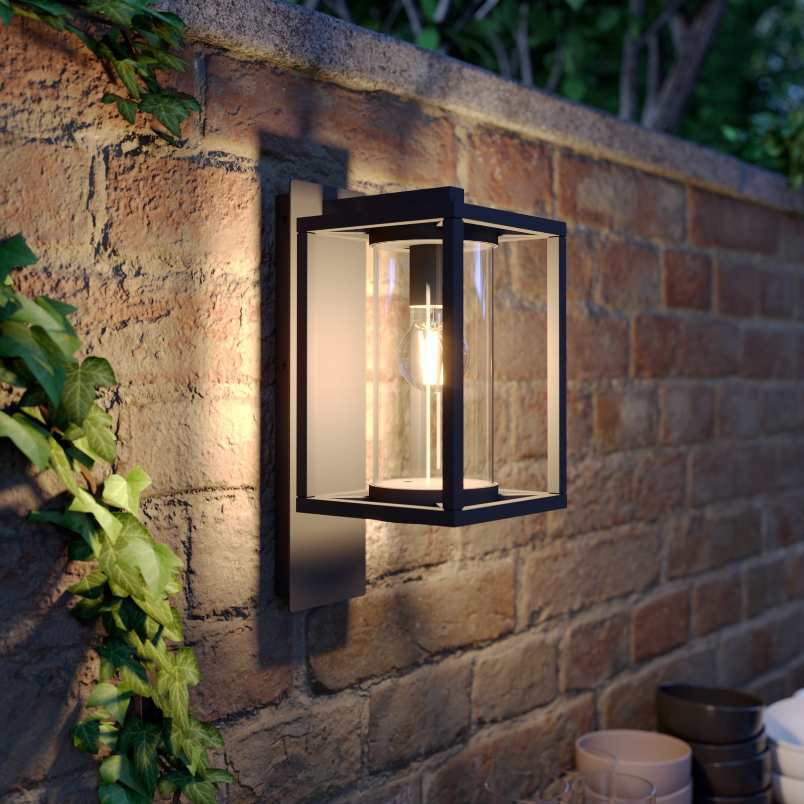 Ferda Down Buiten Wandlamp IP44 Graphite - Lucande