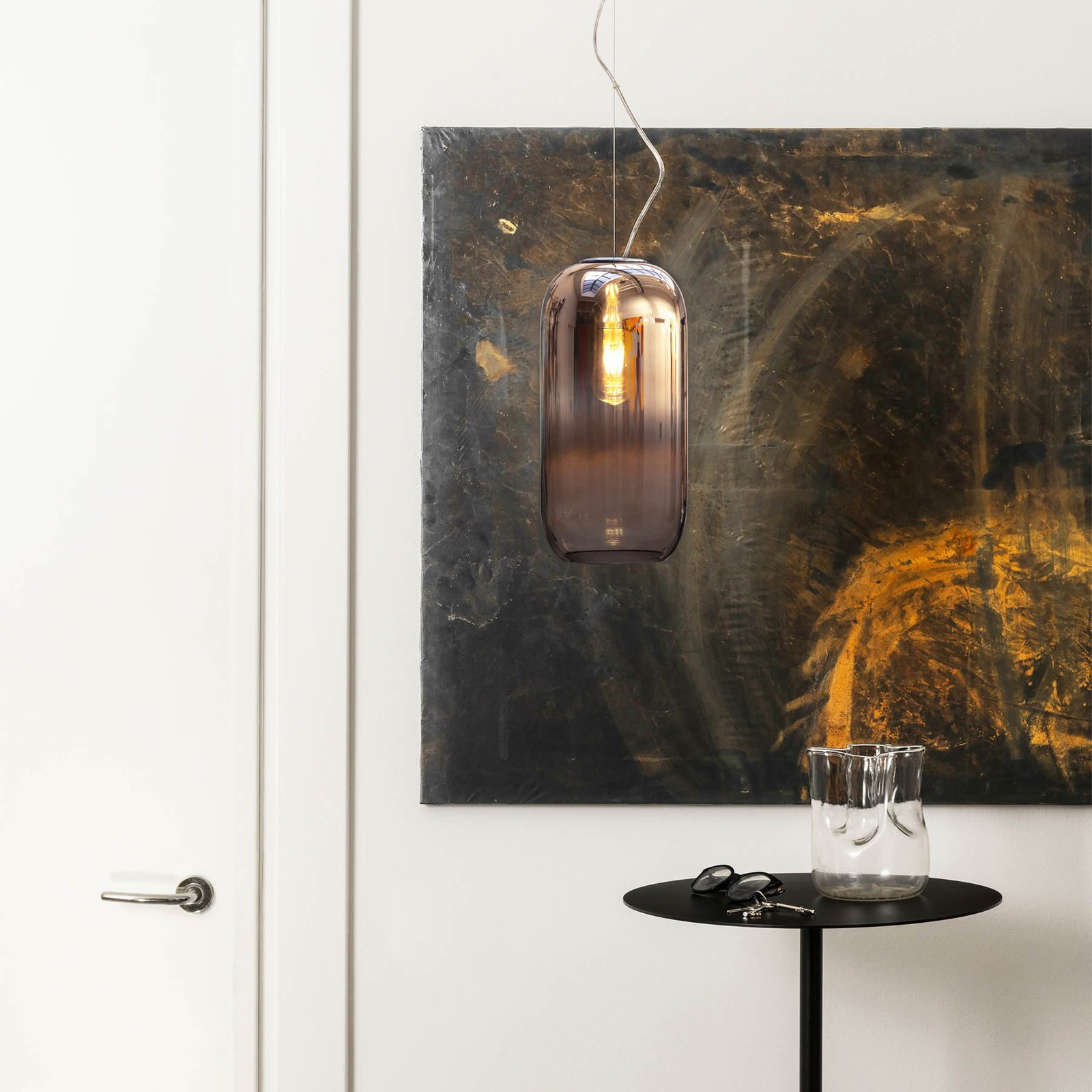Artemide Gople hanging lamp, bronze/black