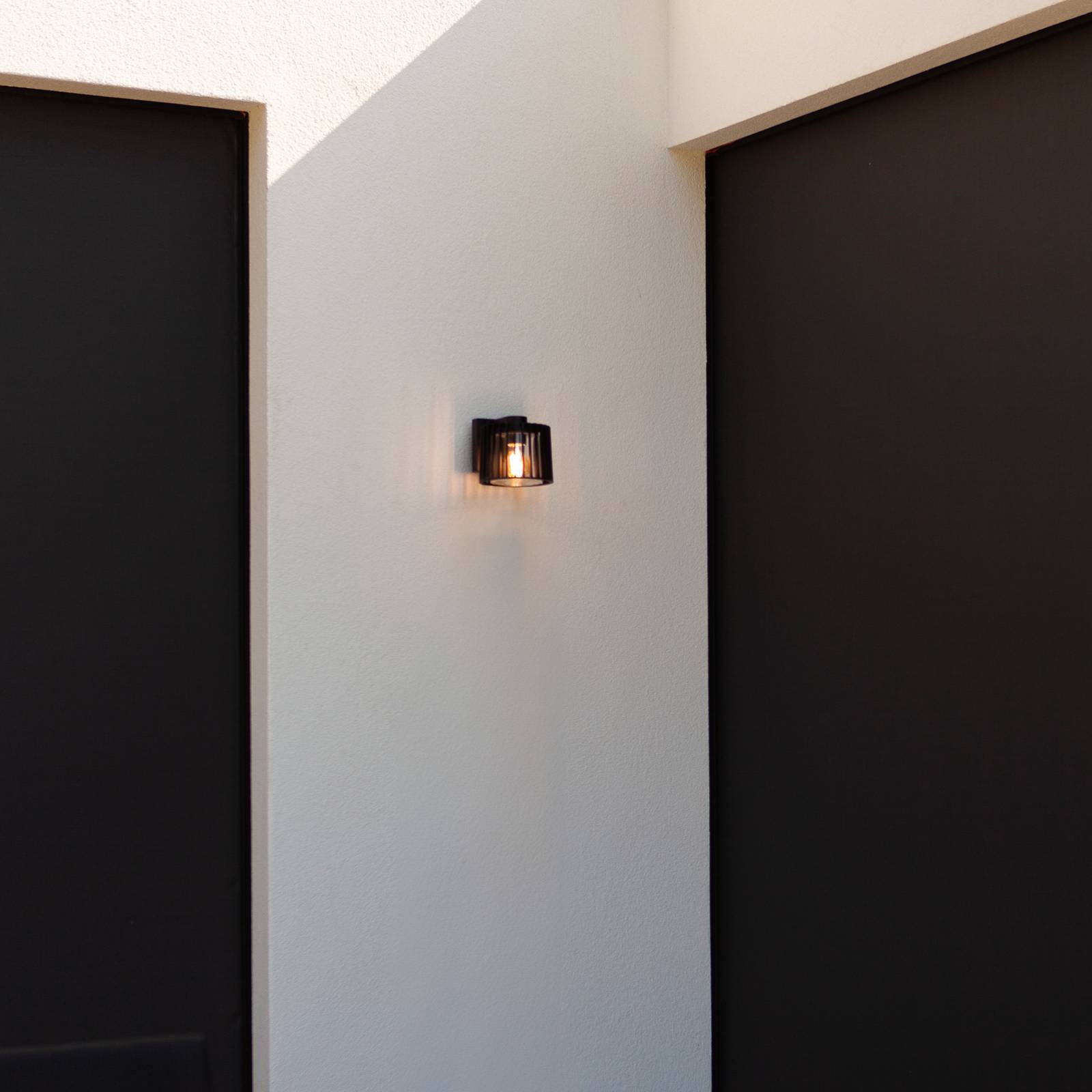  Lutec Außenwandleuchte Shyne, Schwarz, 19 Cm, Metall, Ip54, E27 