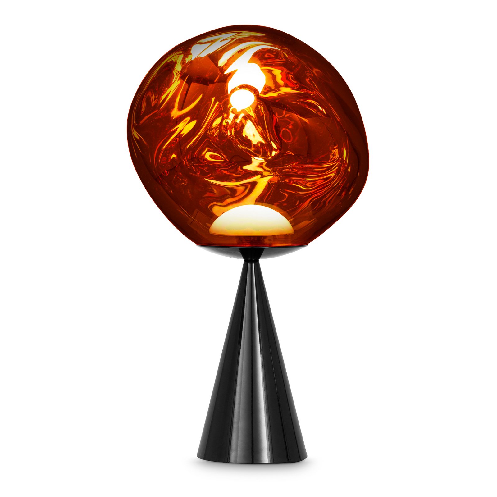 Tom Dixon LED table lamp Melt Cone Fat, copper-coloured, 47 cm
