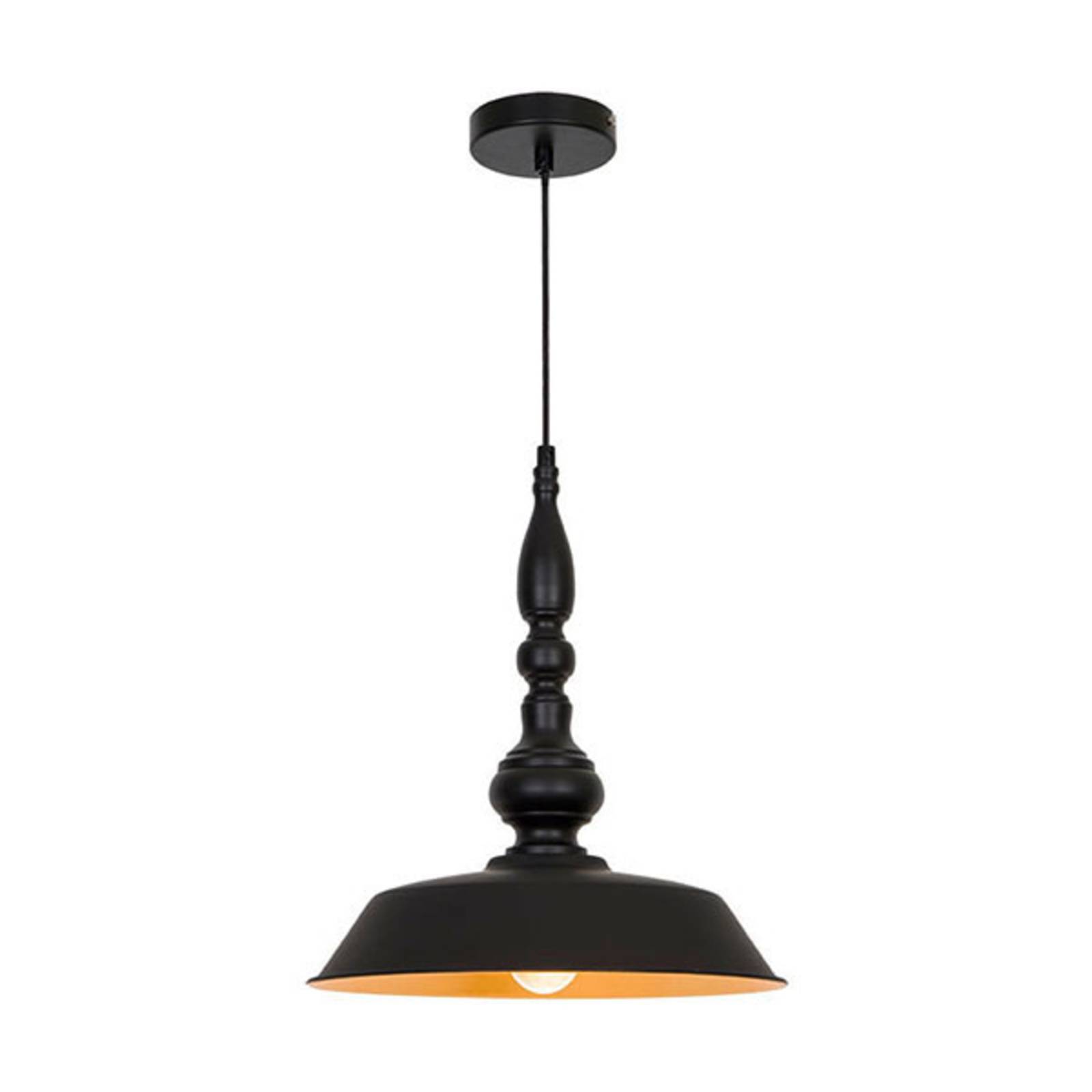 Lampa wisząca Colin, czarna, Ø 36 cm