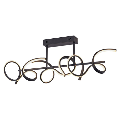 LED-Deckenleuchte Curls, schwarz, dimmbar