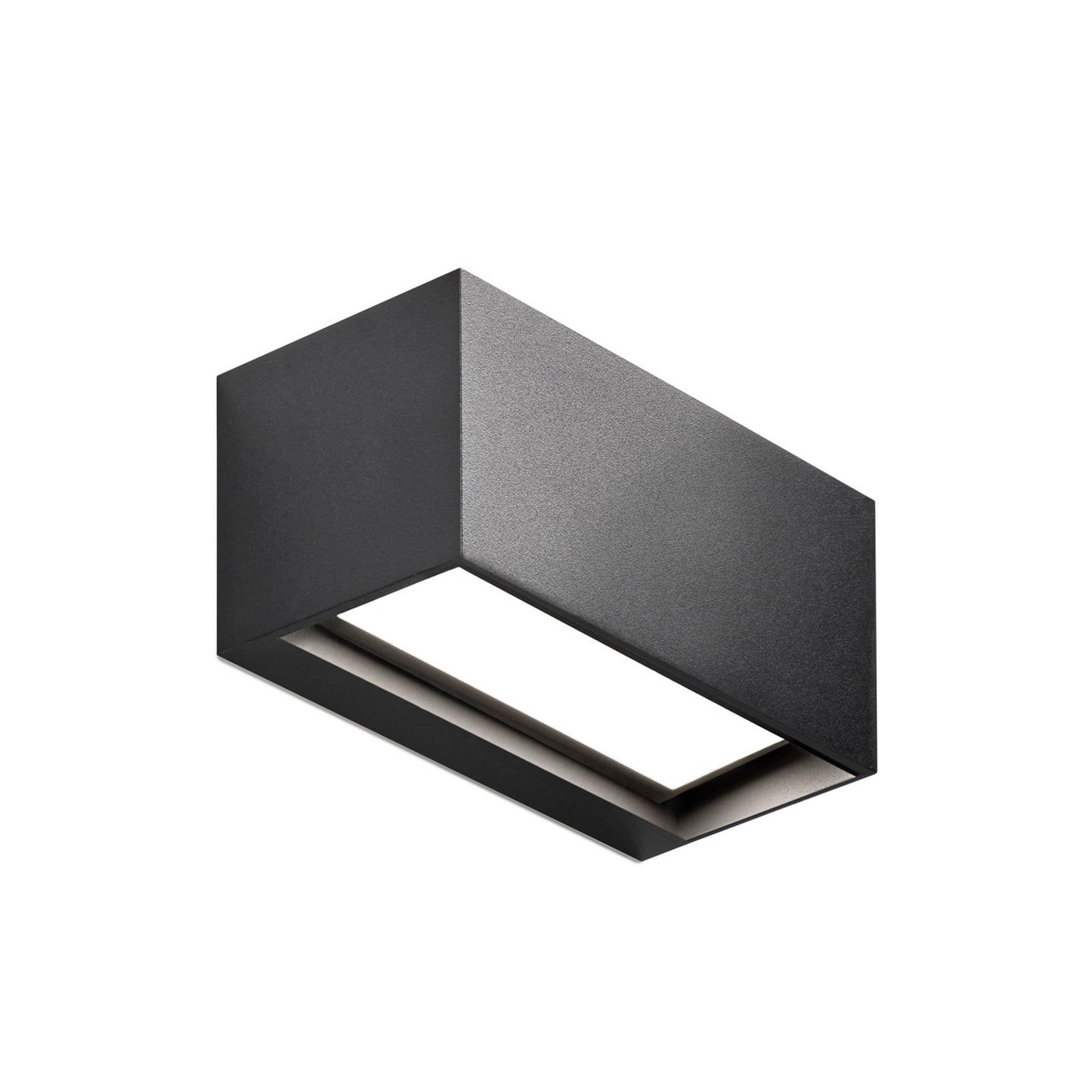 Aplique de pared LED Linea W1 negra 15 cm, CCT, IP54 - Light-Point