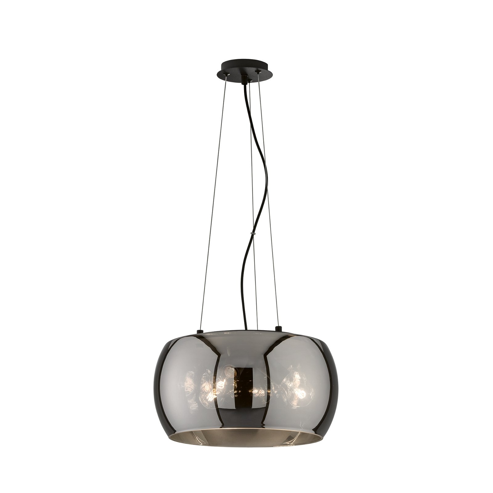 Hanglamp Dima, rookglas, 1-lamp, Ø 40cm