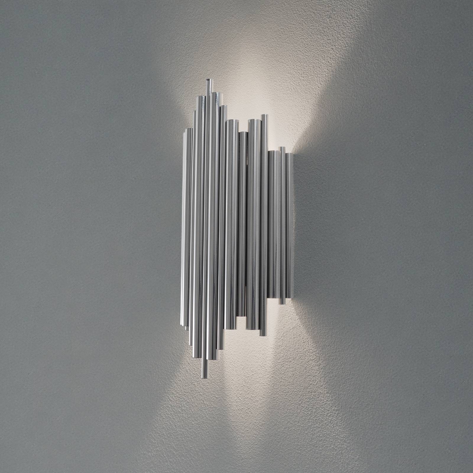 Wandleuchte Reis, chrom, Metall, Höhe 50 cm günstig online kaufen