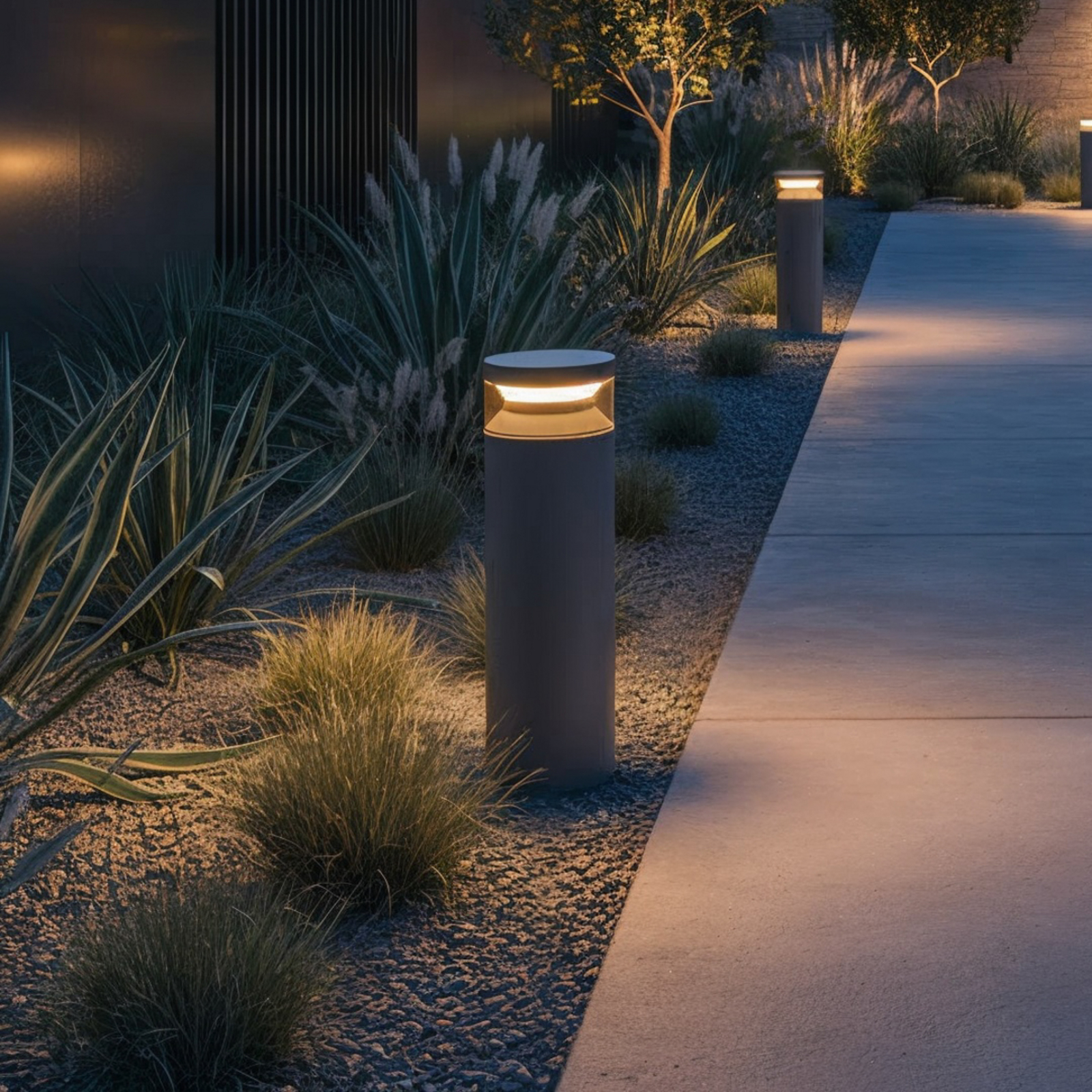 Ideal Lux LED grindų lemputė „Boeing“, antracito spalvos, aukštis 40 cm