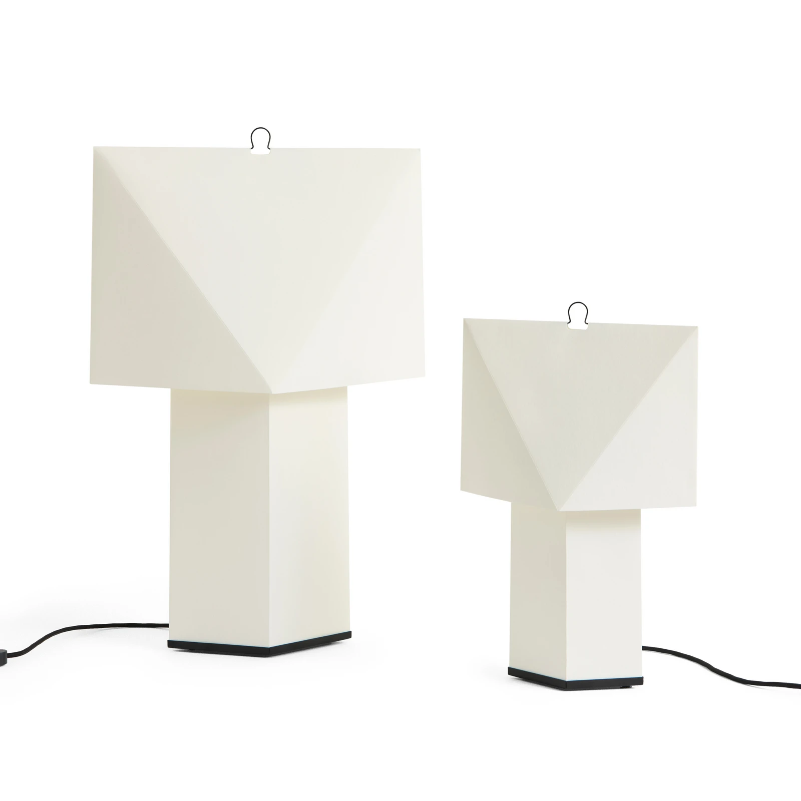 HAY galda lampa Aplat, augstums 44 cm, balta, zīdpapīrs, E14
