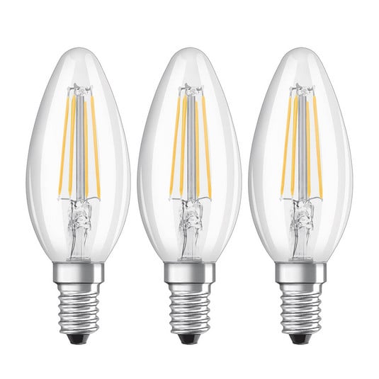 LED svijeća E14 4W filament 2,700K set od 3 komada