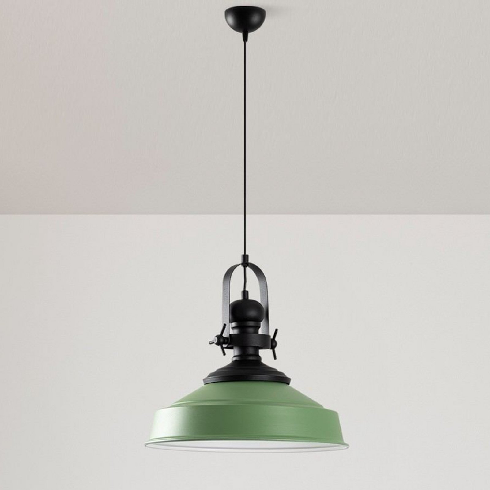 Hanglamp Craft, groen, metaal, Ø 41 cm, E27