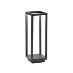 Zafferano Home LED battery lantern IP54 dark grey