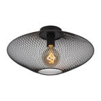 Mesh loftlampe, trapezformet, sort