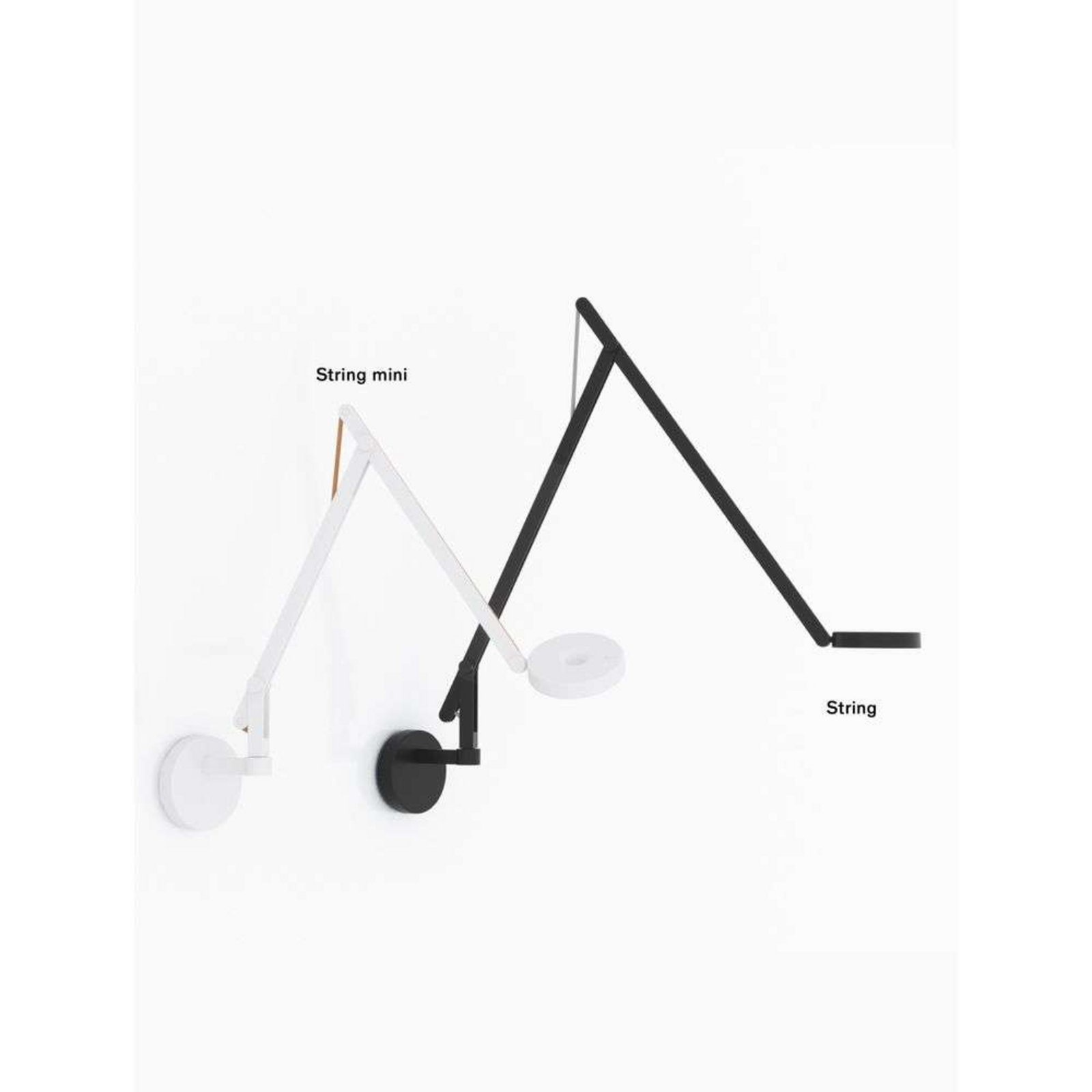 String W2 Mini Aplique de Pared DTW Matt Black/Black - Rotaliana