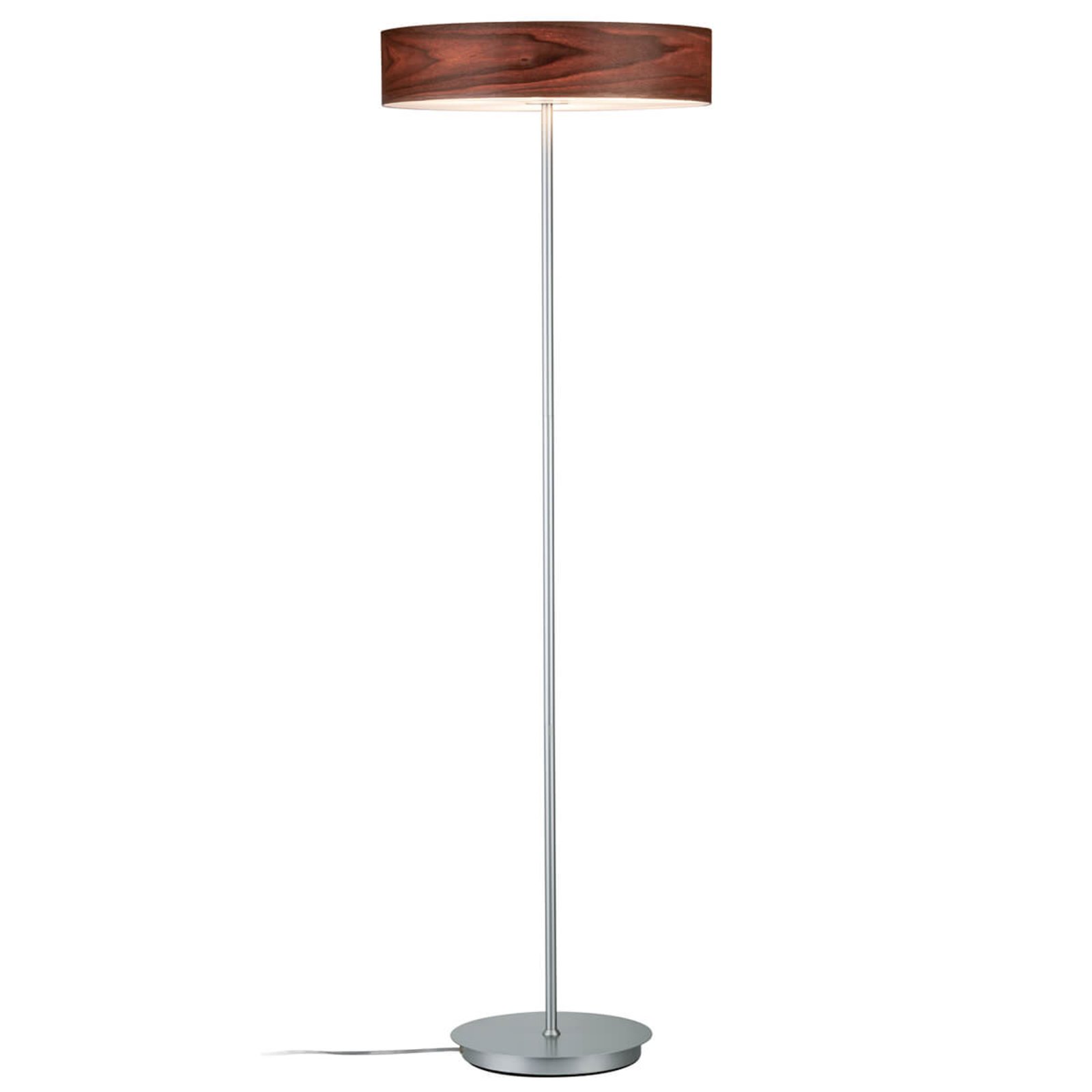 Paulmann Modern floor lamp Liska with wooden lampshade, for Living / Dining Room, Wood, metal, plastic, E27, 20 W, energy efficiency: A++, H: 142 cm