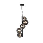 Suspension Neptun verticale à 5 lampes noir