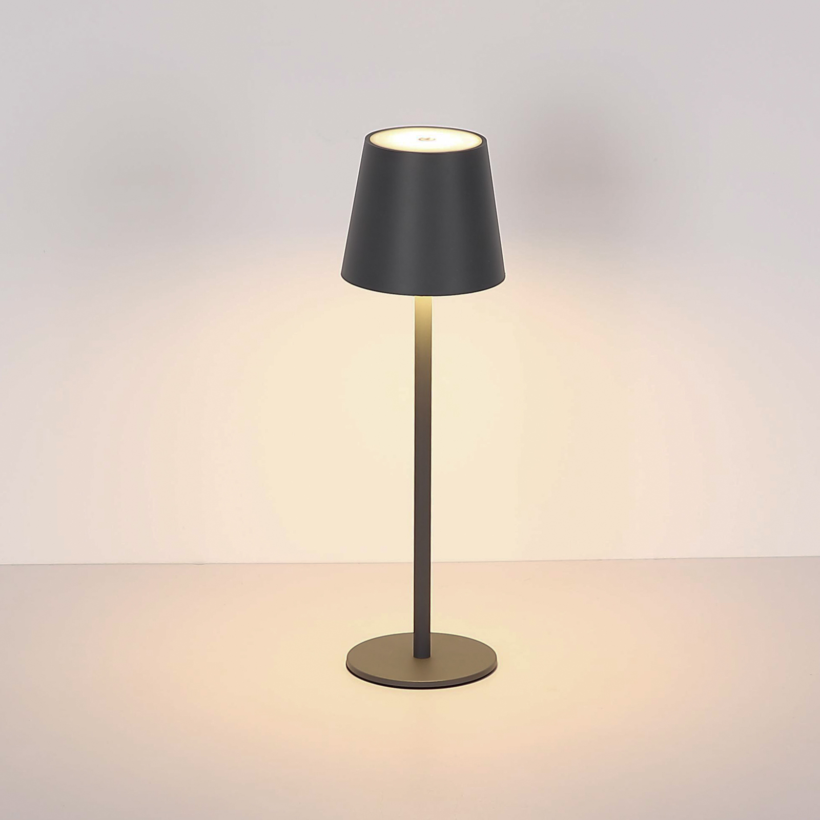 Vannie LED baterijska stolna lampa, crna, visina 36 cm, CCT