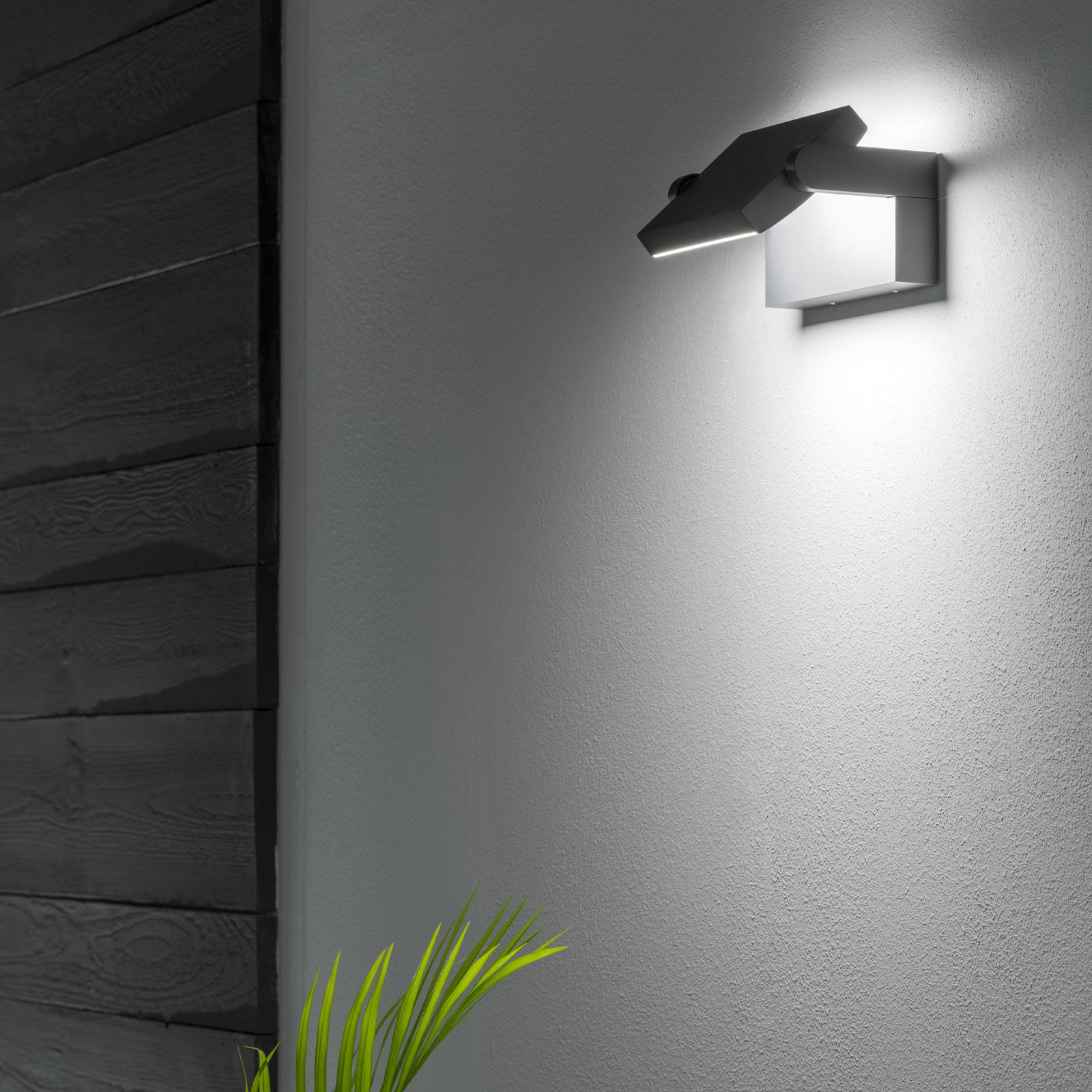 Ideal Lux applique d'extérieur LED Swipe anthracite, métal 3.000 K