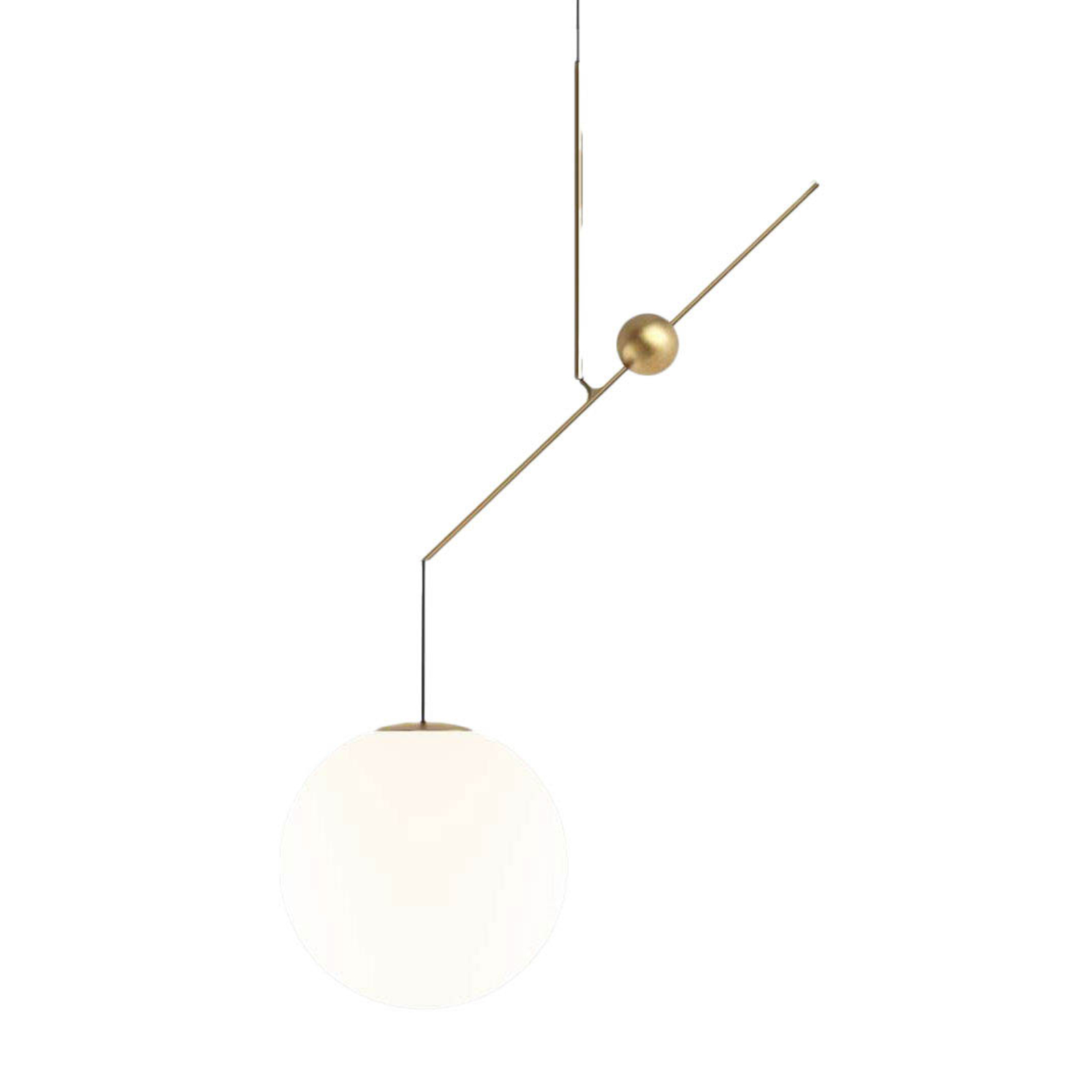 Luceplan Malamata hanging light brass, 119 cm