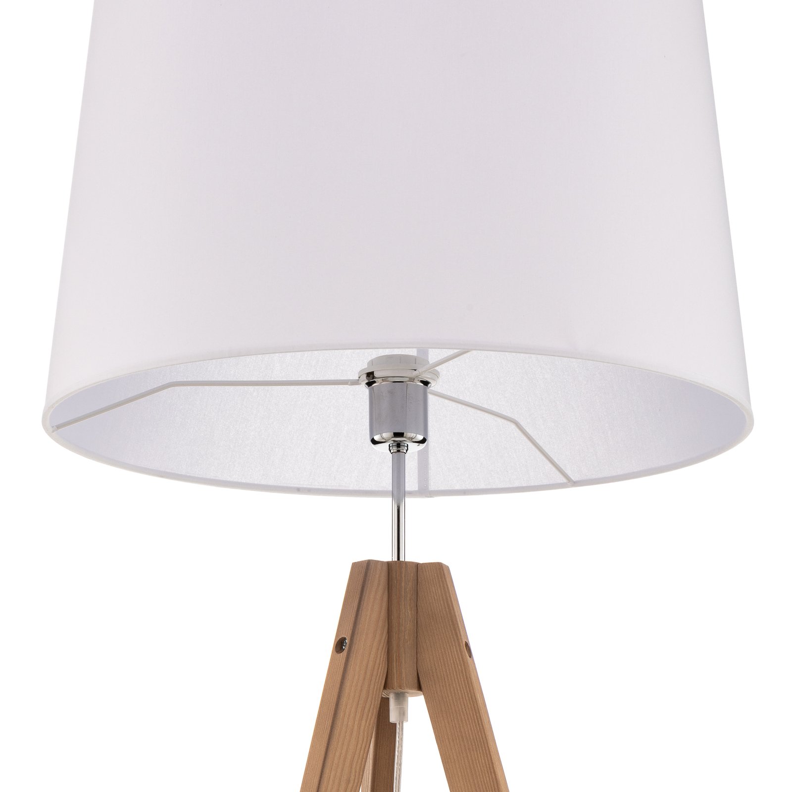 Walz floor lamp, tripod frame, white lampshade