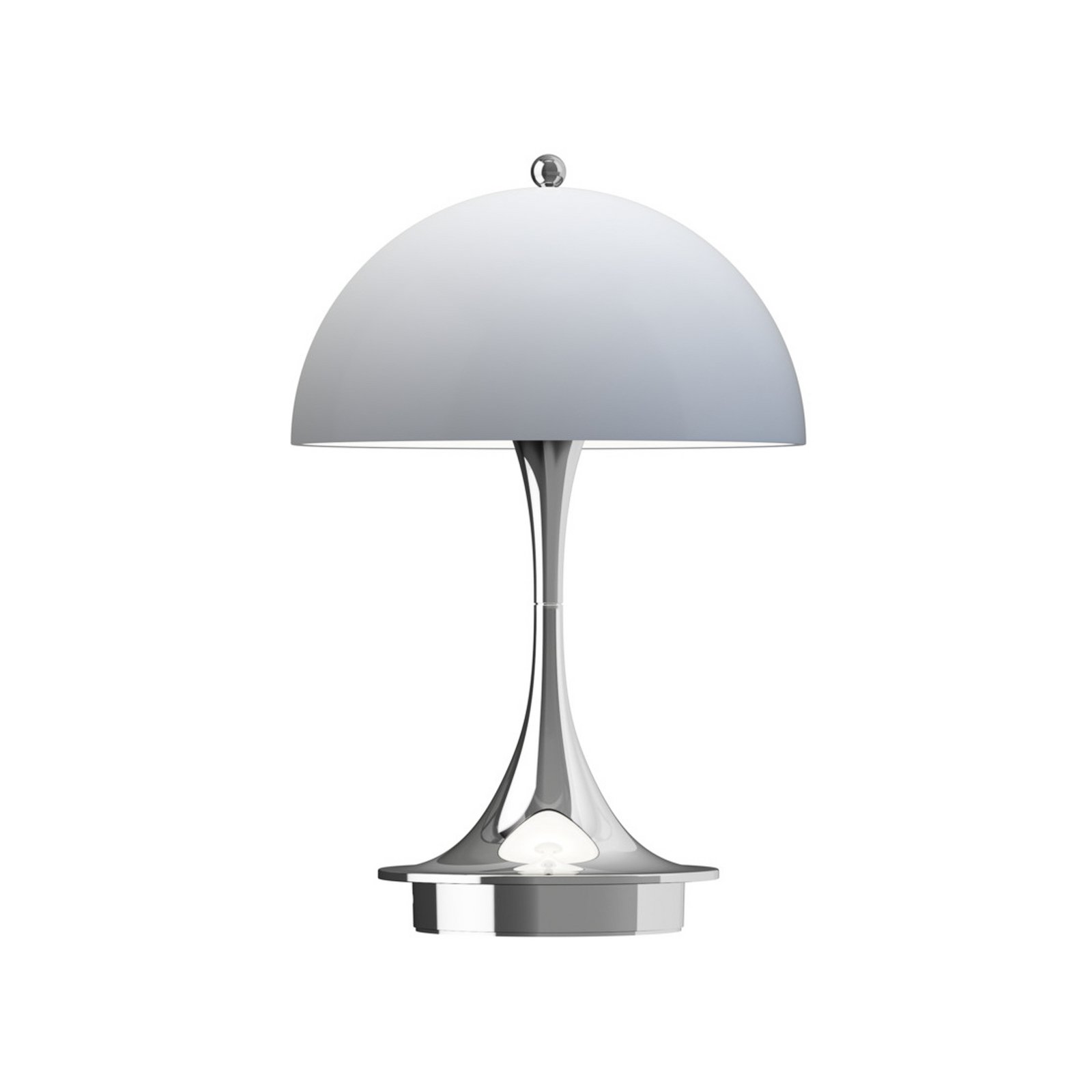 Panthella 160 Portable Taffellamp V3 Chroom Opaal Grijs - Louis Poulsen