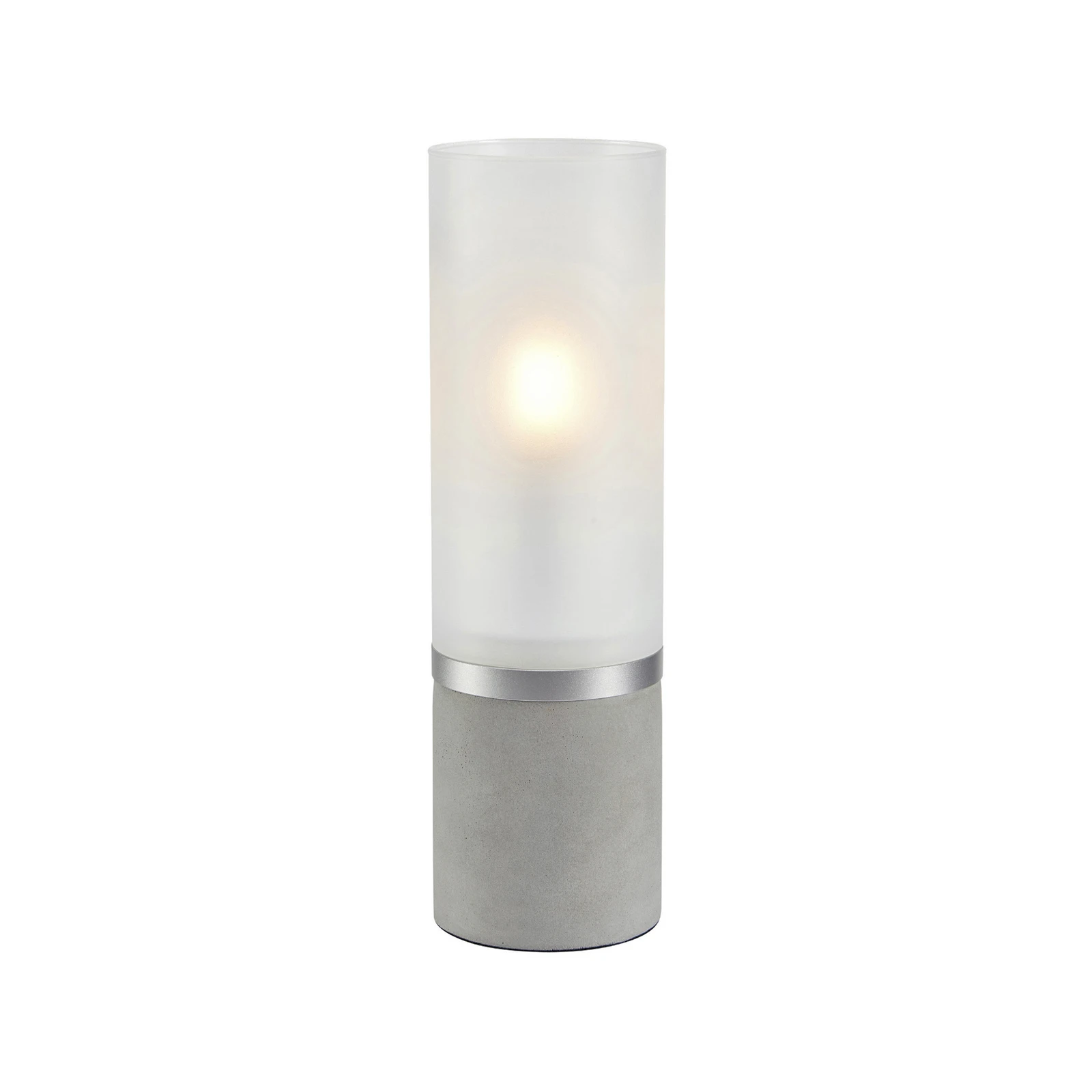 Tischlampe Molo, Betonfuß Glas gefrostet Höhe 30cm