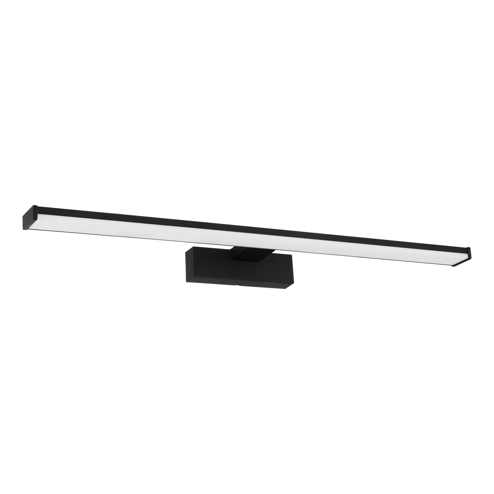 LED sienas lampa Pandella 1, garums 60 cm, melna, alumīnija