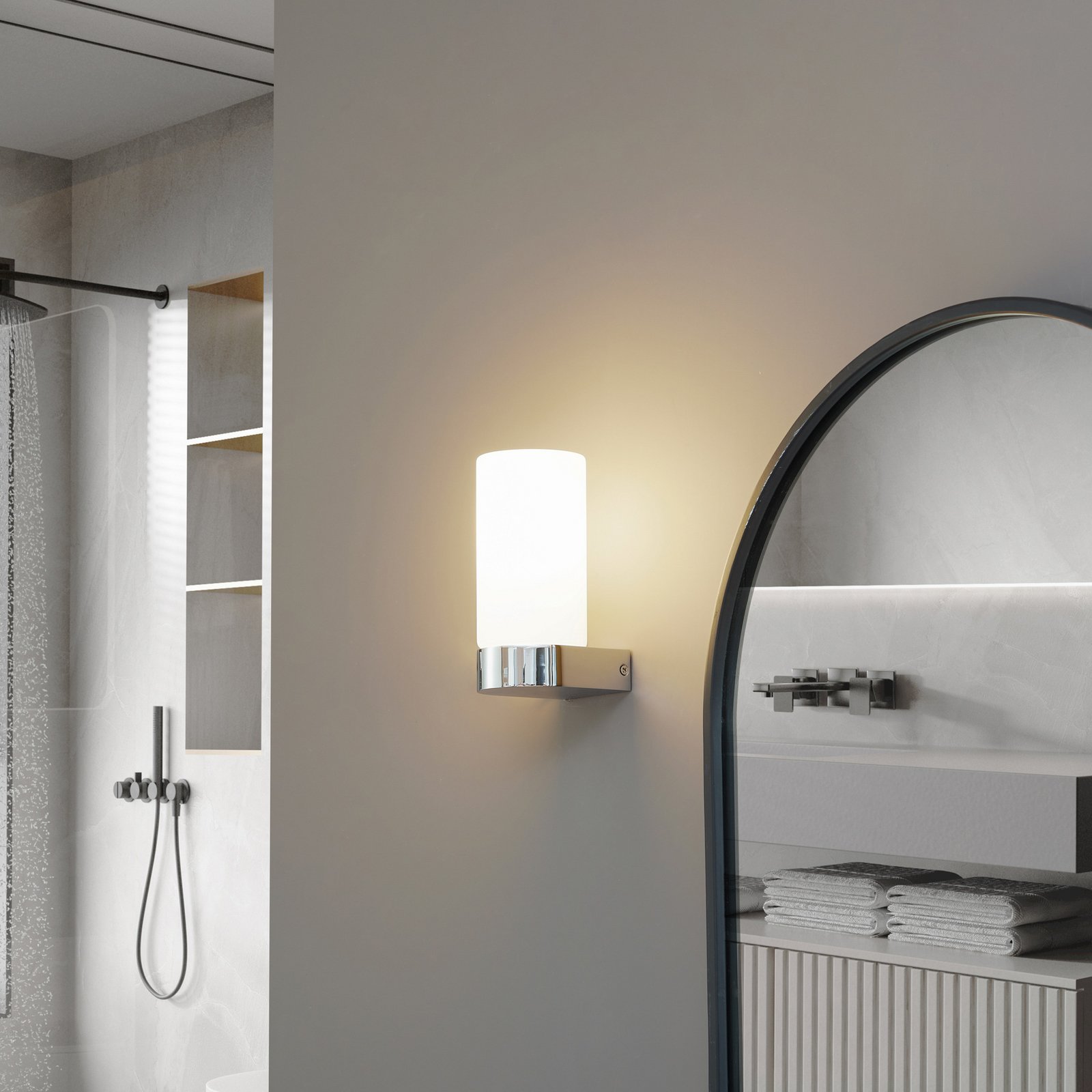 Basolo Lampa Ścienna H17,2 IP44 Chrom - Lucande