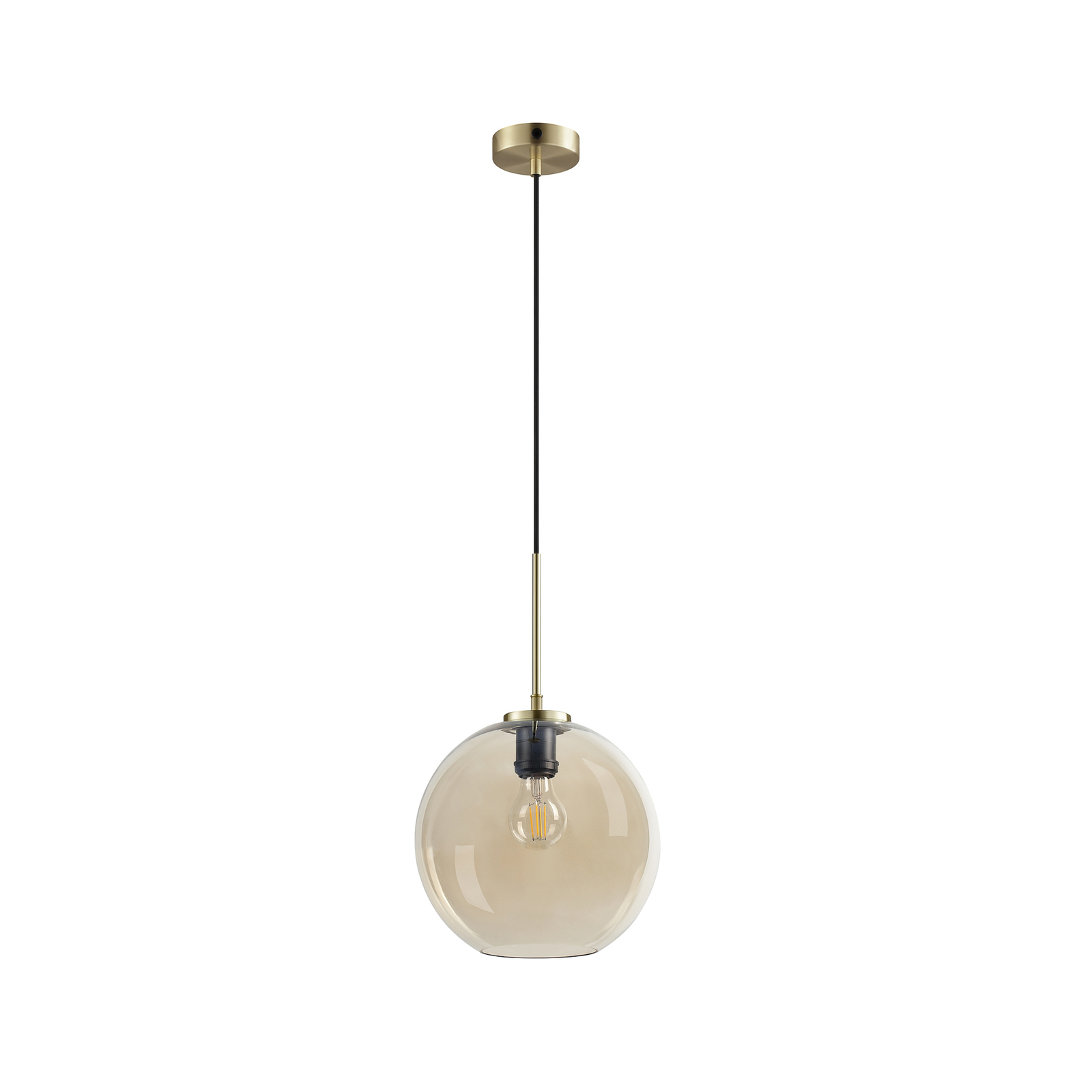 Dyberg Larsen Loop hanging lamp 25 cm amber/brass