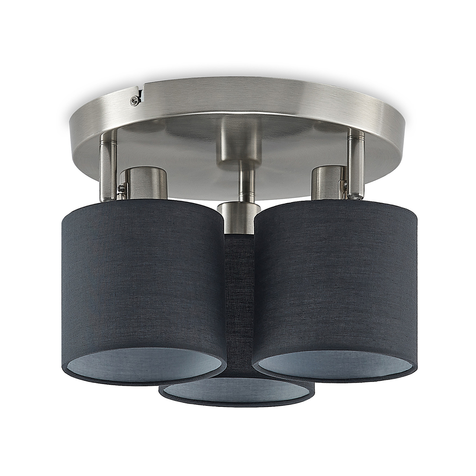 Lindby Darima plafondspot, 3-lamps, grijs