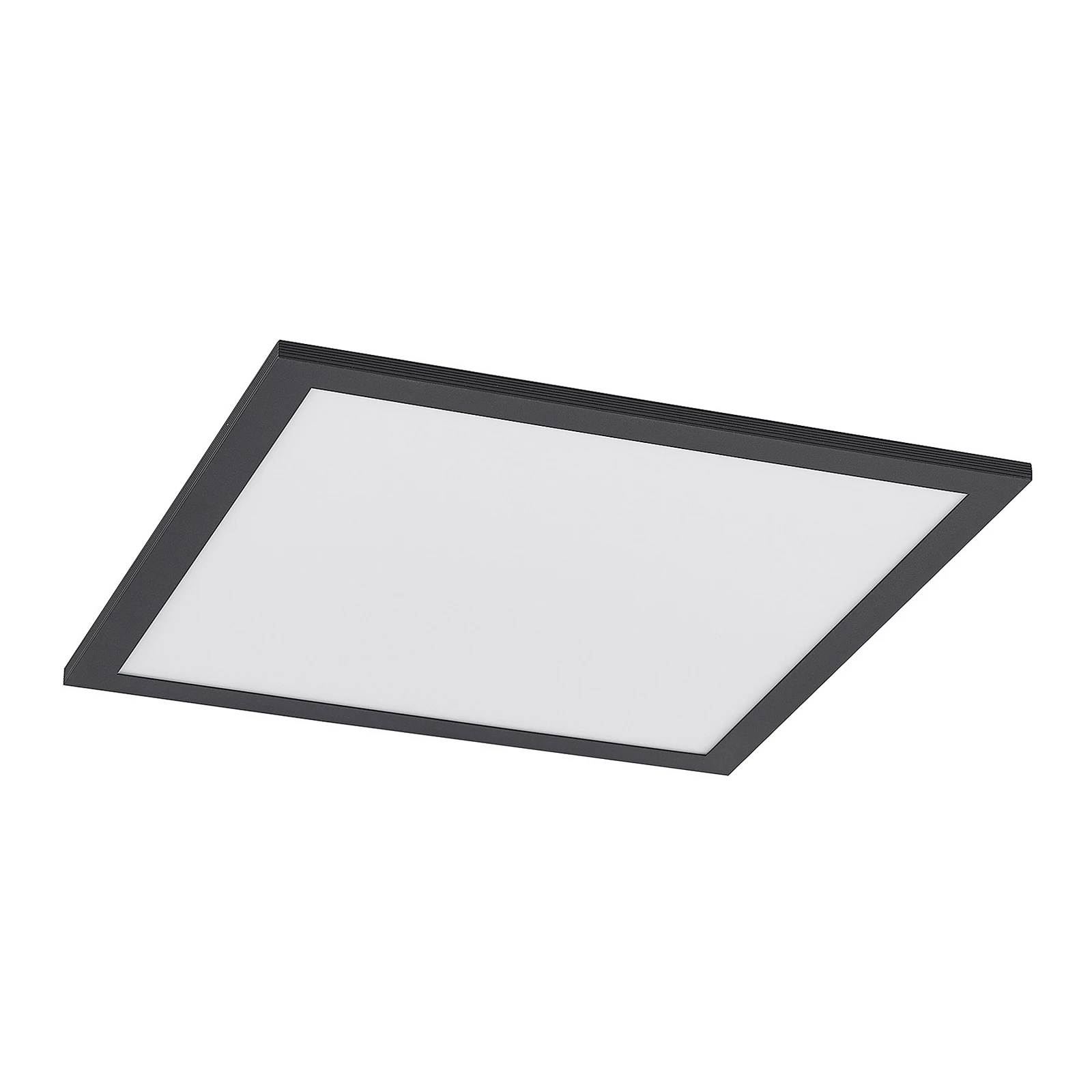 Lindby LED panel Nelios, 40 x 40 cm, CCT, fekete, fém