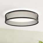 LED-Deckenlampe Luppineria Stahlgeflecht, schwarz