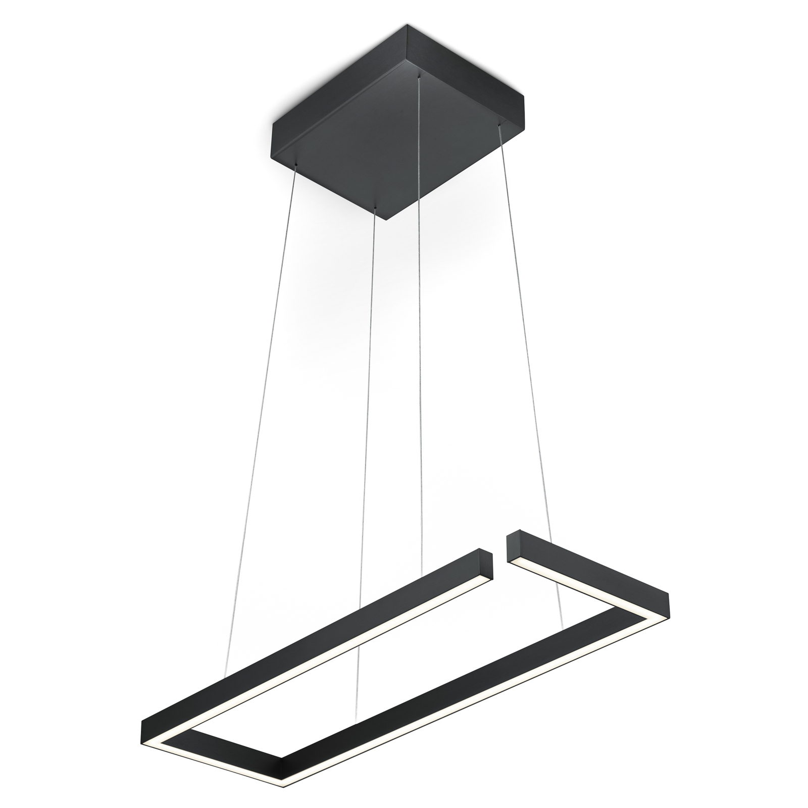 Marisa LED hanging lamp, angular, dimmable, CCT