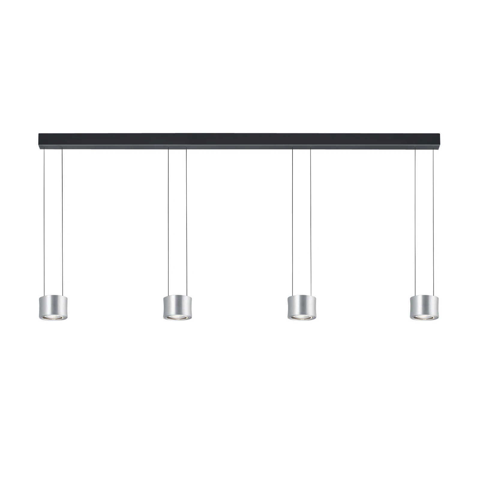 BANKAMP Impulse Flex LED κρεμαστό φωτιστικό 4fl. νικέλιο