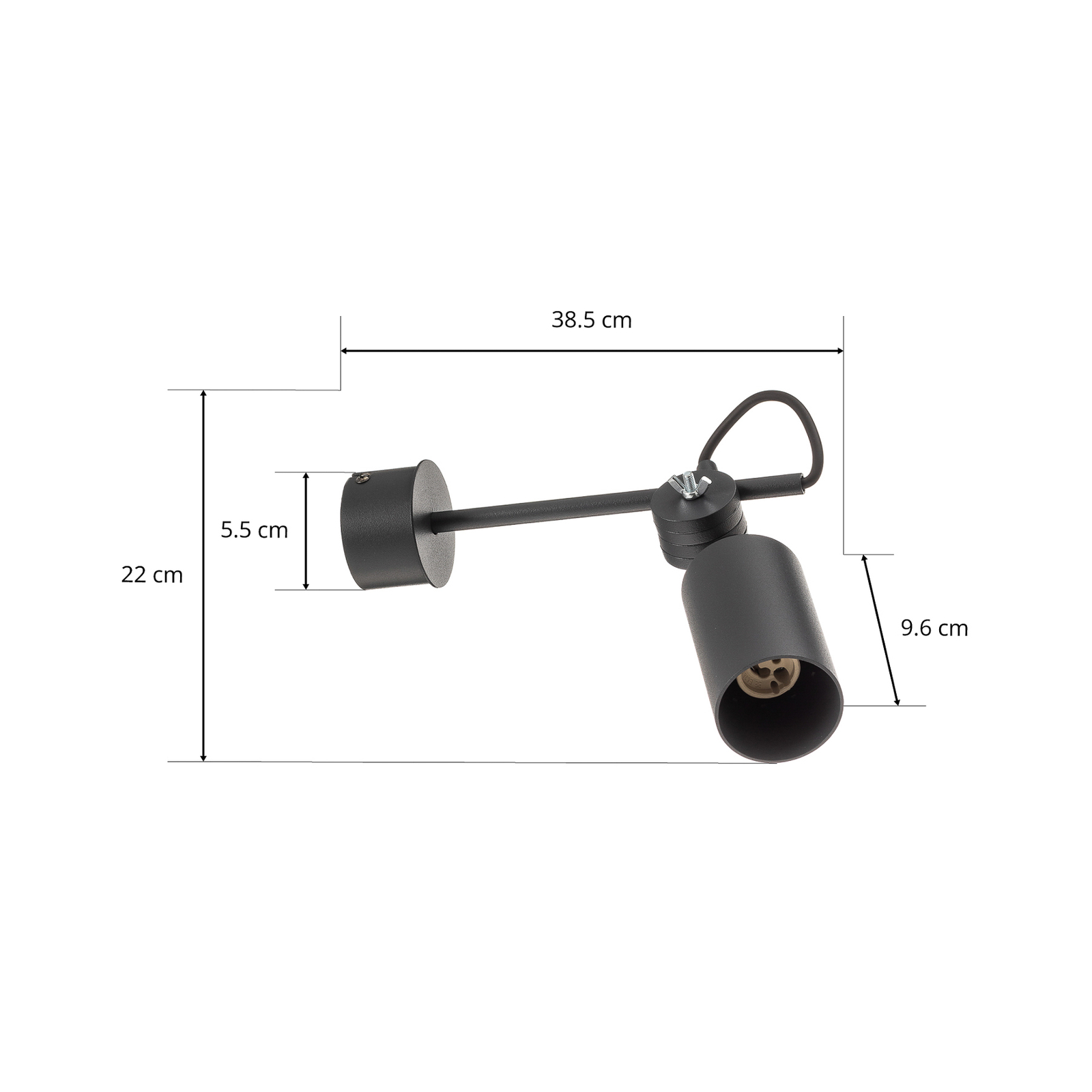 Wandspot Eye, ausrichtbar, graphit