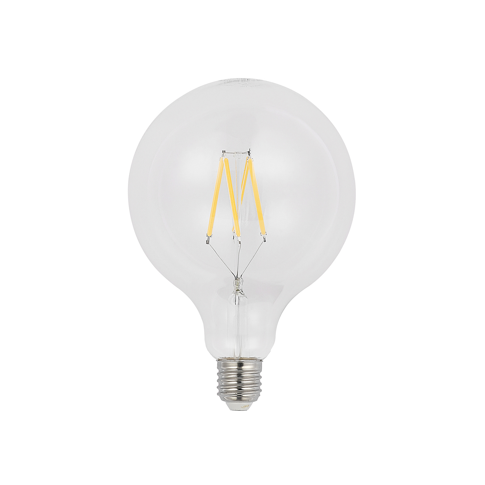 Filament LED bulb E27 8W 2700K G125 globe clear 2x