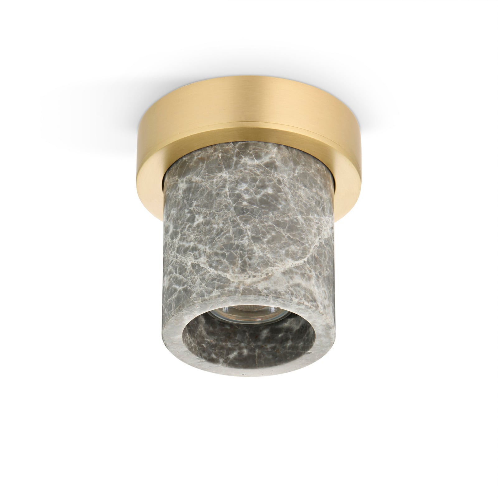 Lampa sufitowa Miss Marble, szara/mosiężna, GU10 MR11
