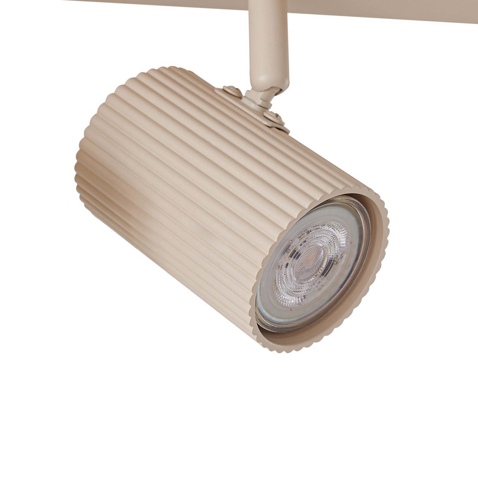 Lindby Faretti da soffitto Kardis, beige, a 6 luci, metallo, GU10 Lindby Faretti da soffitto Kardis, beige, a 6 luci, metallo, GU10