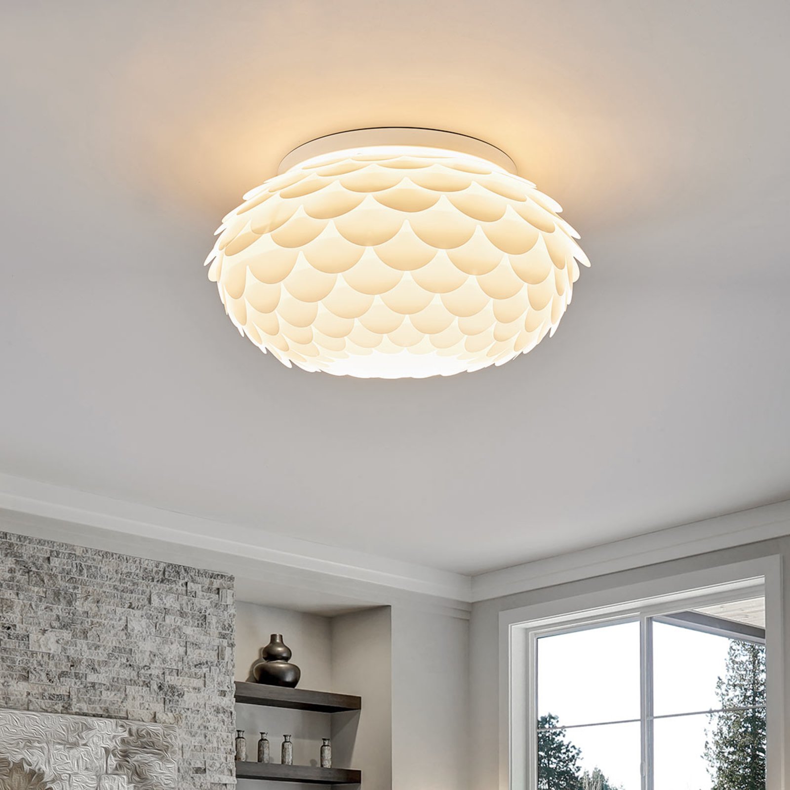 Ceiling light Marees in white, round