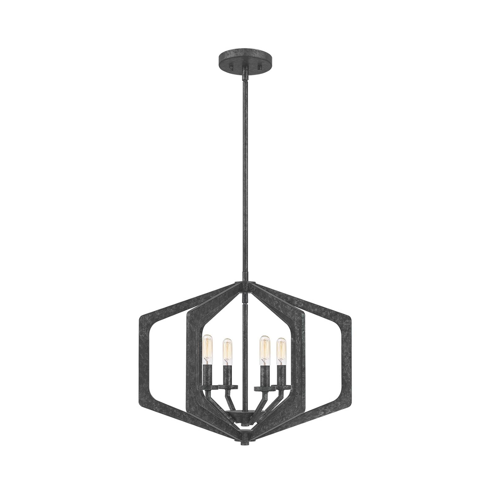 Pendellampe Vanguard, altschwarz, vierflammig