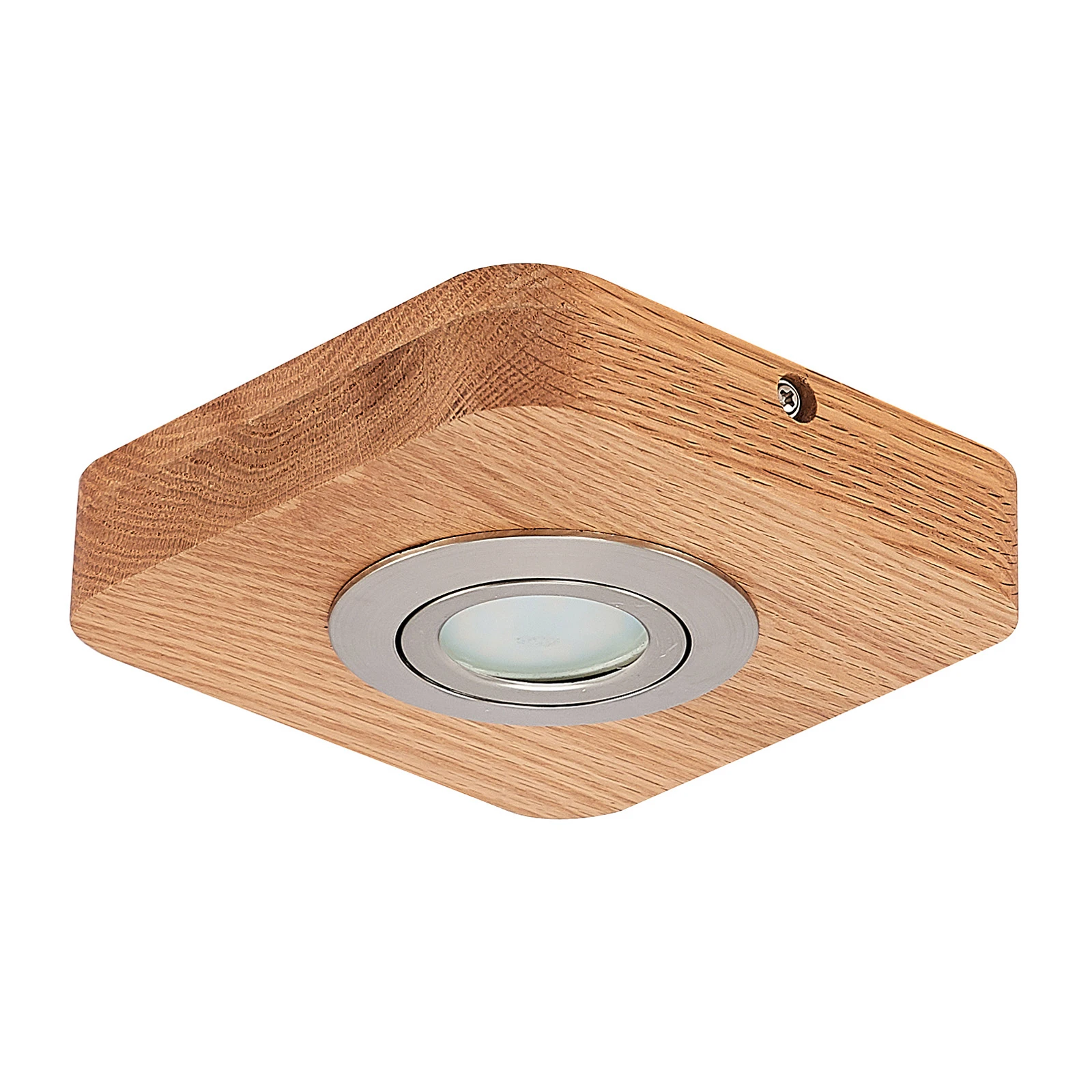 Lindby LED laevalgusti Mikari, 14 cm, puit, pööratav