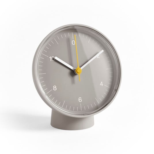 Relógio de mesa cinza plástico Altura 14 cm - HAY