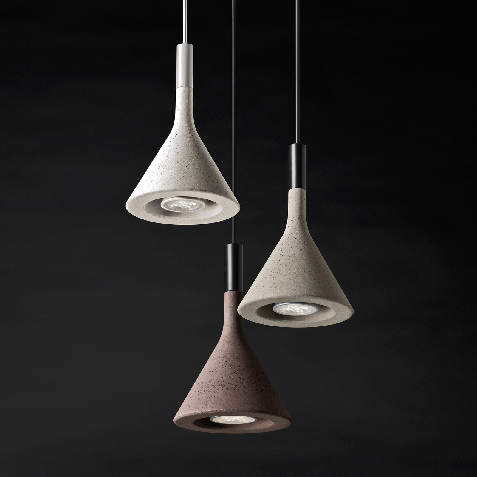 Foscarini Aplomb Mini Hängeleuchte aus Beton