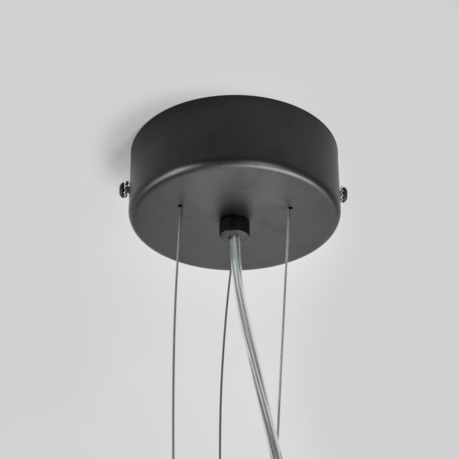 Lámpara colgante Pura en negro, 60cm, 8x G9