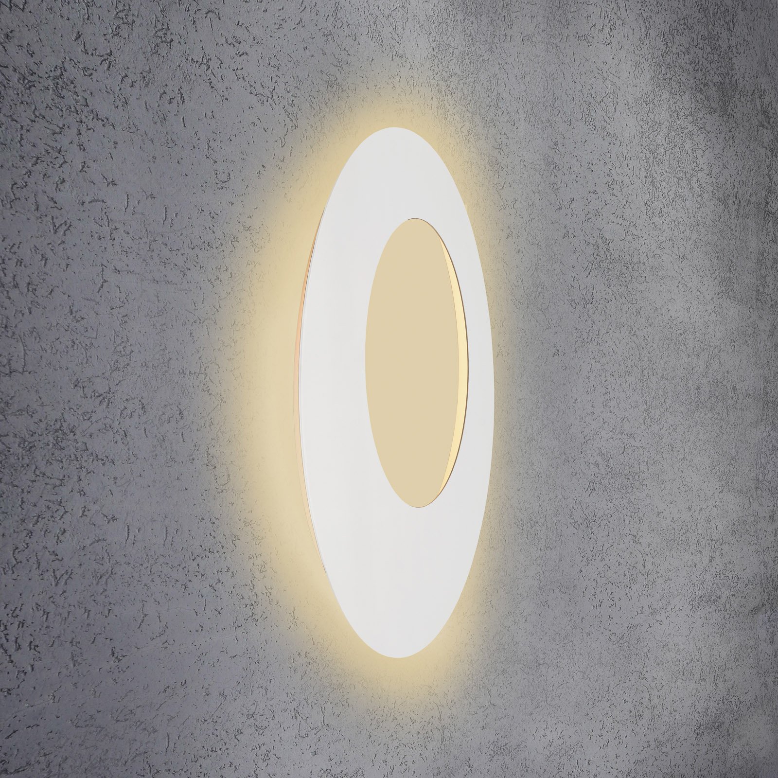 Escale Blade Open LED nástěnné světlo, bílá, Ø79cm