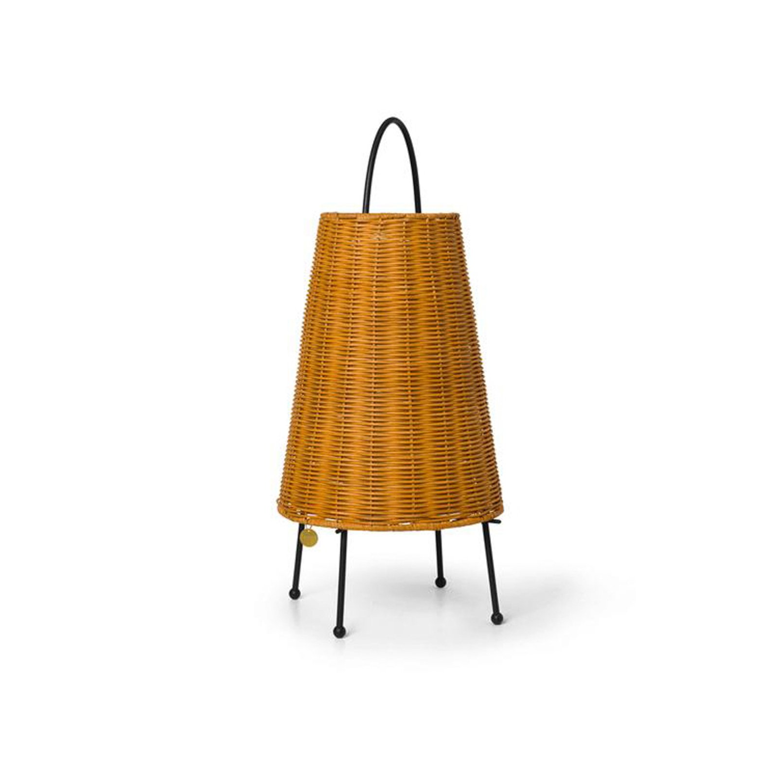 ferm LIVING LED rechargeable table lamp Porti Braided, rattan, dimmable.